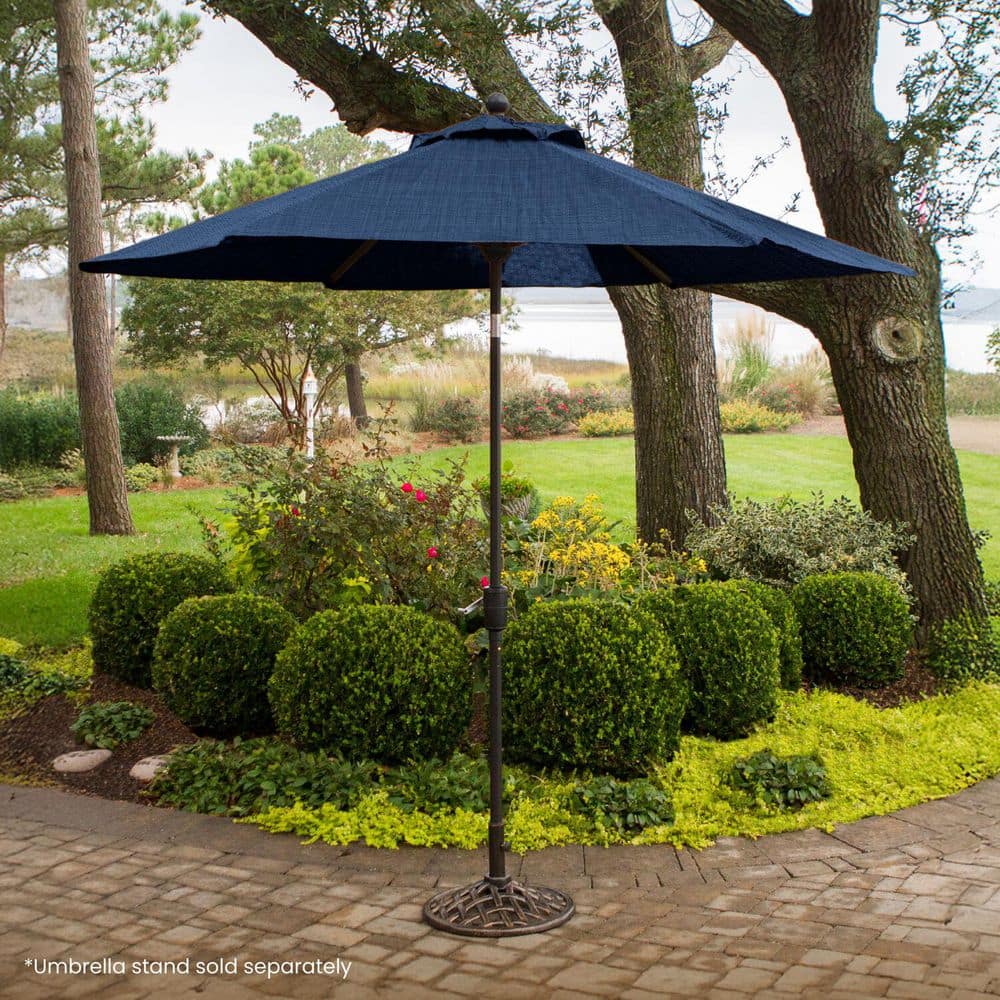 Montclair 11-Foot Navy Blue Aluminum Market Patio Umbrella