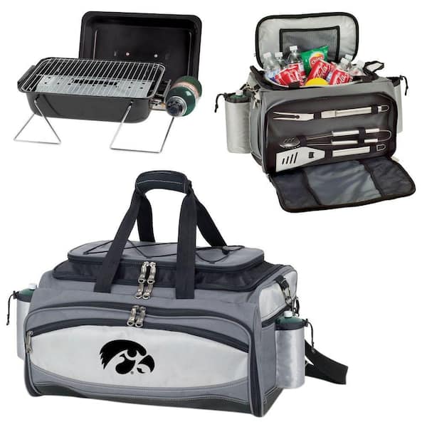 Picnic Time Vulcan Iowa Tailgating Cooler and Propane Gas Grill Kit with Digital Logo