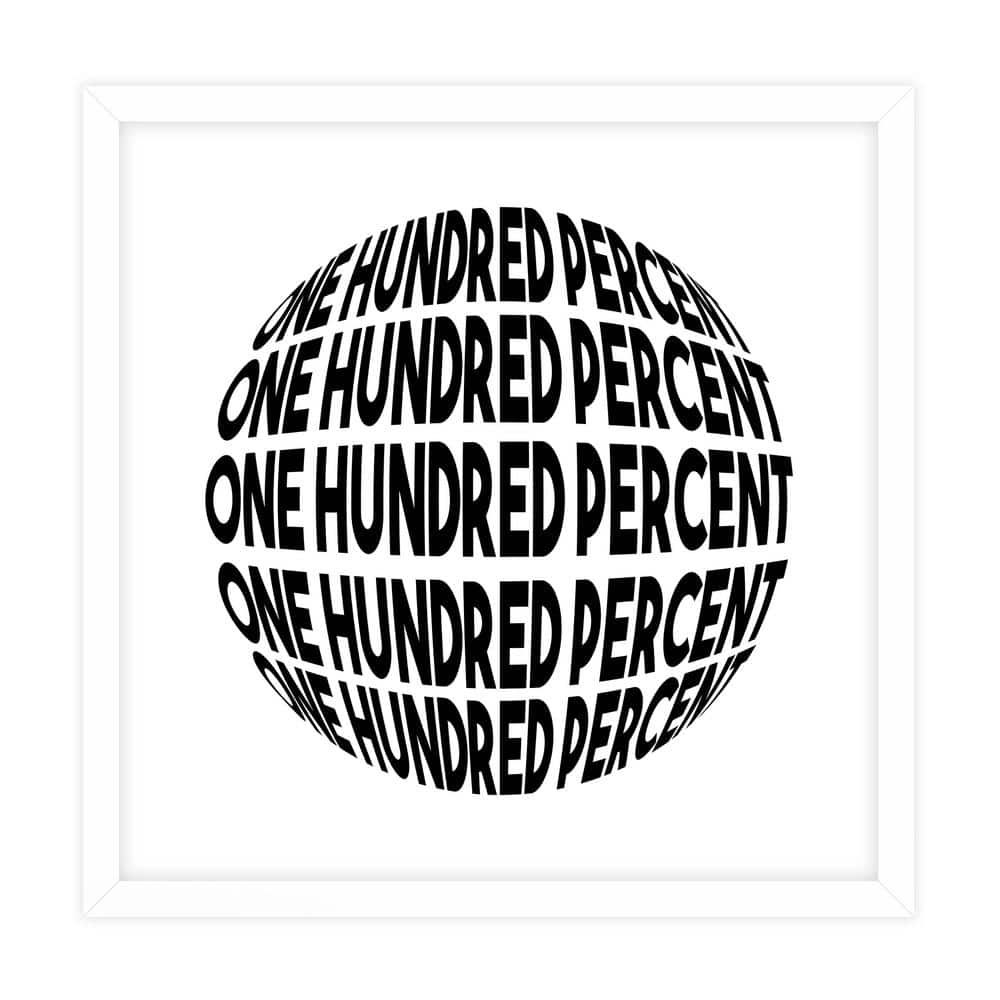 Dimensional Word Art Framed Typography Art Print 18 in. x 18 in. P45