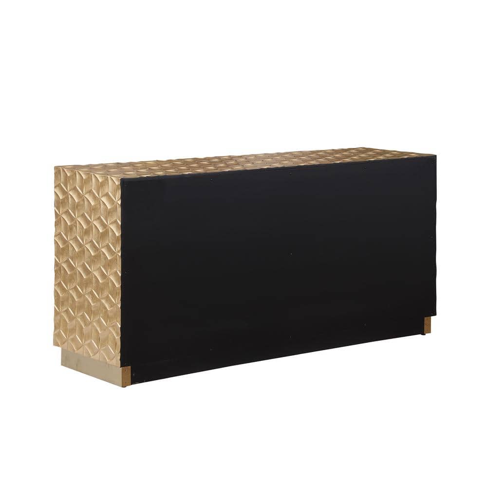 Genova 65'' Gold Metallic Sheen Sideboard