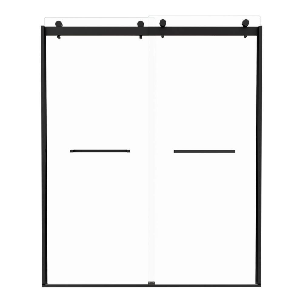 Boosicavelly 60 in. W x 74 in. H Double Sliding SemiFrameless Shower