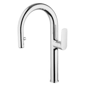 Nove Single Handle Pull Down Sprayer Kitchen Faucet in Chrome
