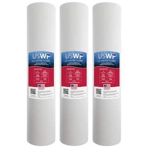 1 Mic 20 in. x 4.5 in. Melt Blown Polypropylene Sediment Whole House Water Filter Cartridge (3-Pack)