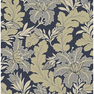 Butterfield Navy Floral Wallpaper