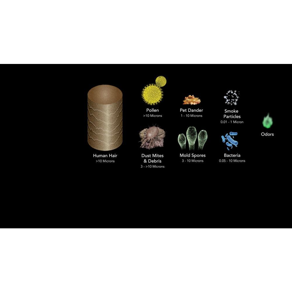 White HEPA and Carbon Filter Console Air Purifier