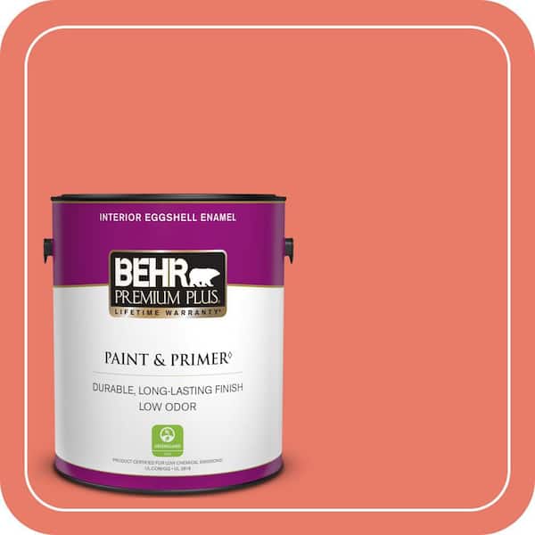 BEHR PREMIUM PLUS 1 gal. #P180-5 Watermelon Slice Eggshell Enamel Low Odor Interior Paint & Primer