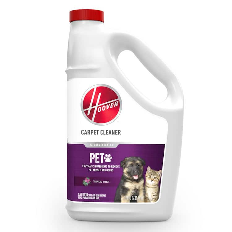 HOOVER 128oz. Pet Carpet Cleaner Solution for Carpet,Upholstery and Car Interior,Eliminate Pet Stains and Odors,Scented Formula