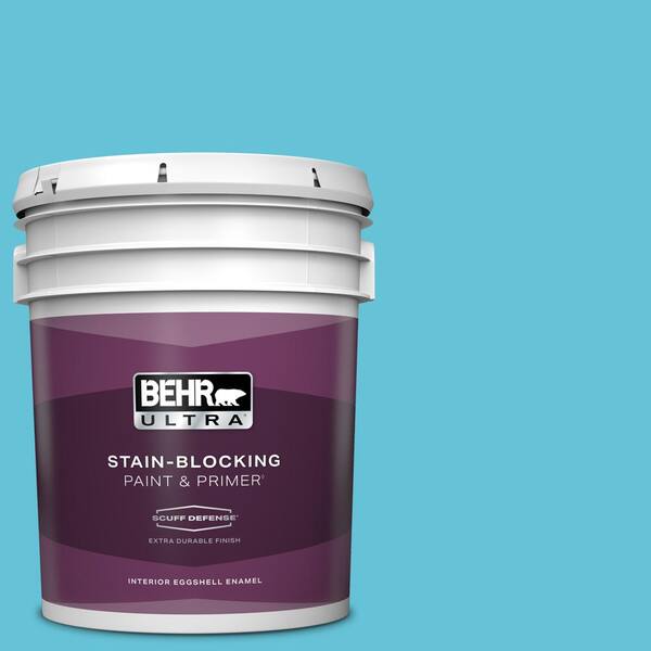 BEHR ULTRA 5 gal. #P480-4 Rushing Stream Extra Durable Eggshell Enamel Interior Paint & Primer