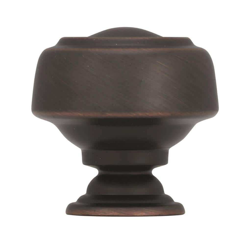 Oil Rubbed Bronze 1-5/8" Round Cabinet Knob with Mounting Hardware