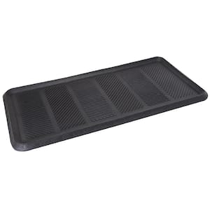 Chevron Durable 32 in. x 16 in. Commercial/Residential Rubber Boot Tray (2-Pack)