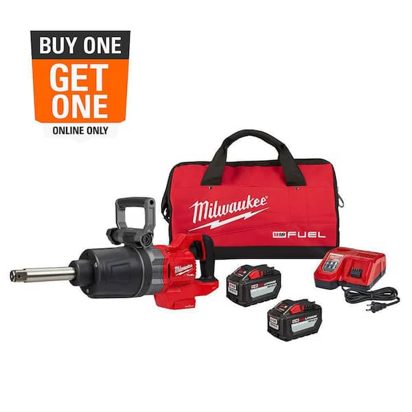 M18 FUEL 18V Lithium-Ion Brushless Cordless 1 in. Impact Wrench Extended Reach D-Handle Kit w/Two 12.0 Ah Batteries