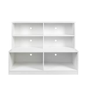 35.43 in. H x 47.24 in. W White Wood Shoe Storage Cabinet