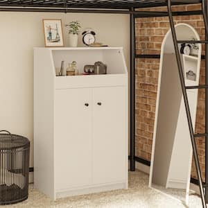 Ameriwood Home Cantell 2 Door Storage Tower, White, 23.70 in W