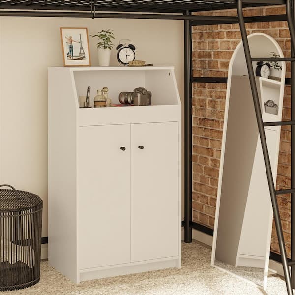 Ameriwood Home Ameriwood Home Cantell 2 Door Storage Tower, White, 23.70 in W