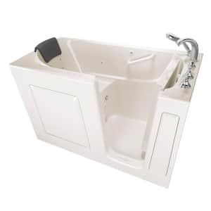 Gelcoat Premium Series 60 in. Right Hand Walk-In Whirlpool and Air Bathtub in Linen