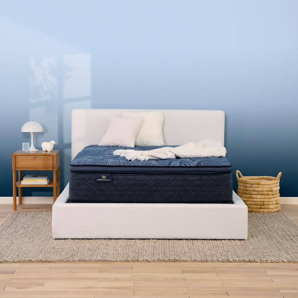 Serta Perfect Sleeper Oasis Sleep Twin Plush Pillow Top 15.0 in. Mattress Set with 9 in. Foundation