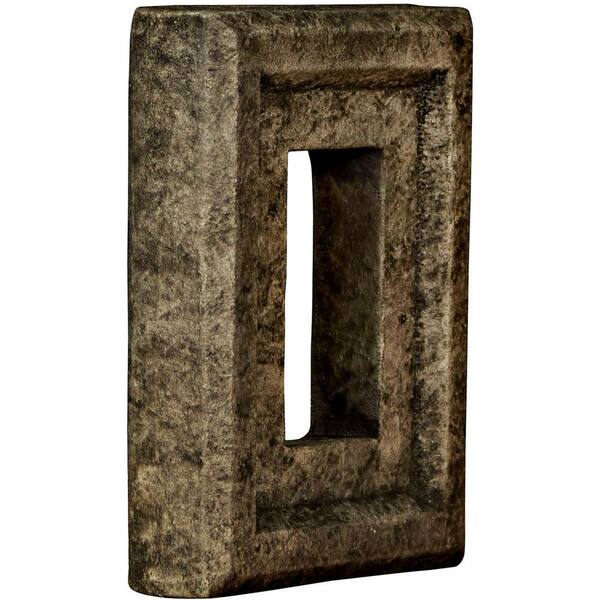 Ekena Millwork 2 in. x 6-1/4 in. x 8-1/4 in. Grey Urethane Universal Electrical Outlet for Stone and Rock Wall Panels