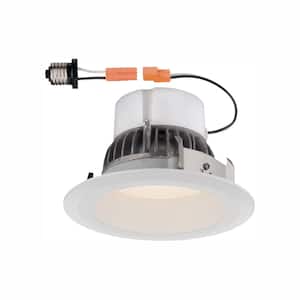 Deep Splay 4 in. 2700K White Trim Warm 91 CRI LED Ceiling Recessed Can Light