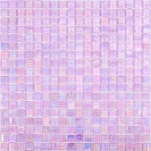 Skosh Glossy Floral Purple Red 11.6 in. x 11.6 in. Glass Mosaic Wall and Floor Tile (18.69 sq. ft./case) (20-pack)