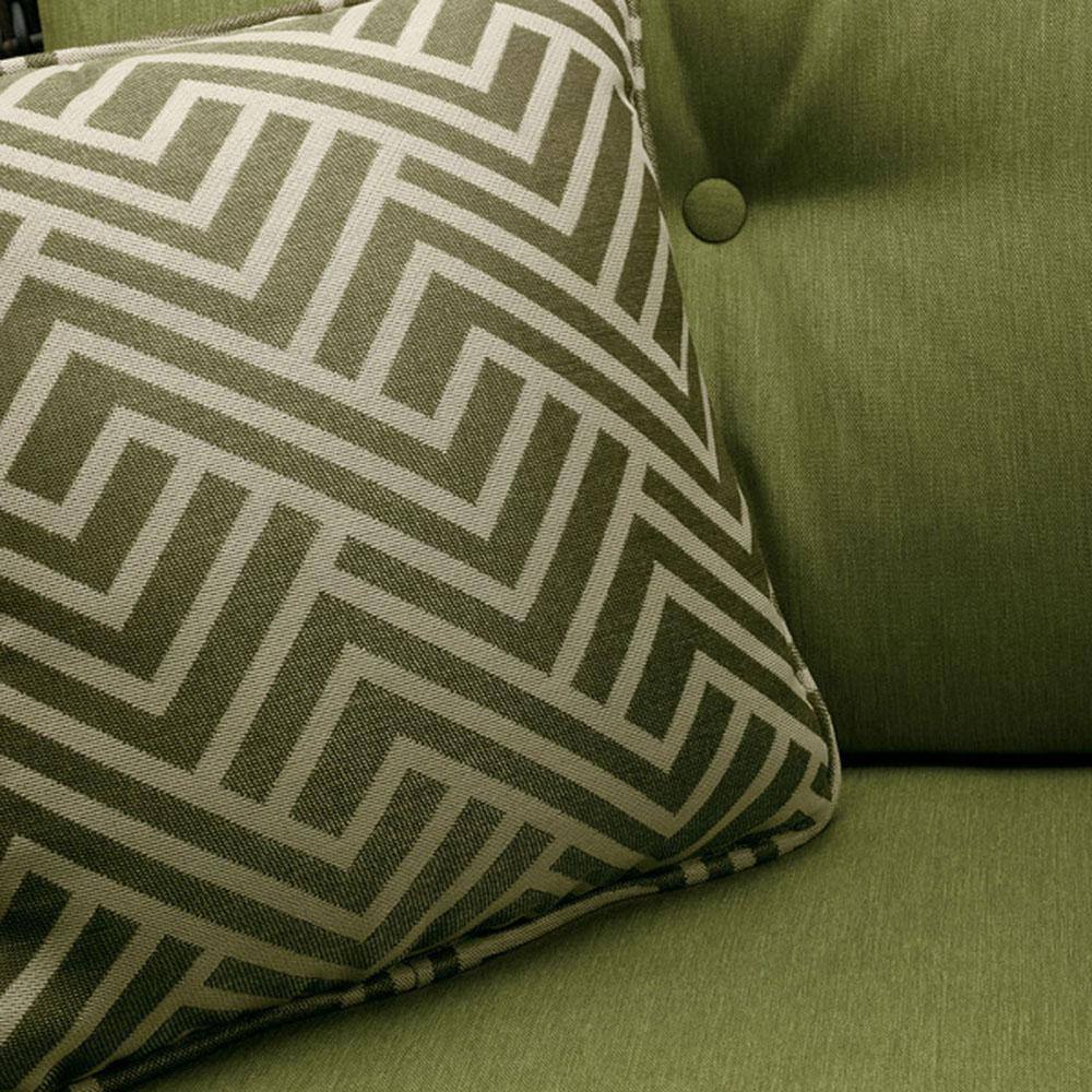 Strathmere 4-Piece Brown Wicker Outdoor Conversation Set with Green Cushions
