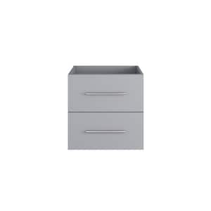 Napa 24 in. W x 22 in. D x 21 in. H Single Sink Bath Vanity Cabinet without Top in Gray, Wall Mounted