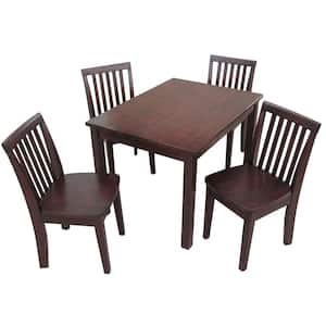 5-Piece Mocha Children's Table and Chair Set