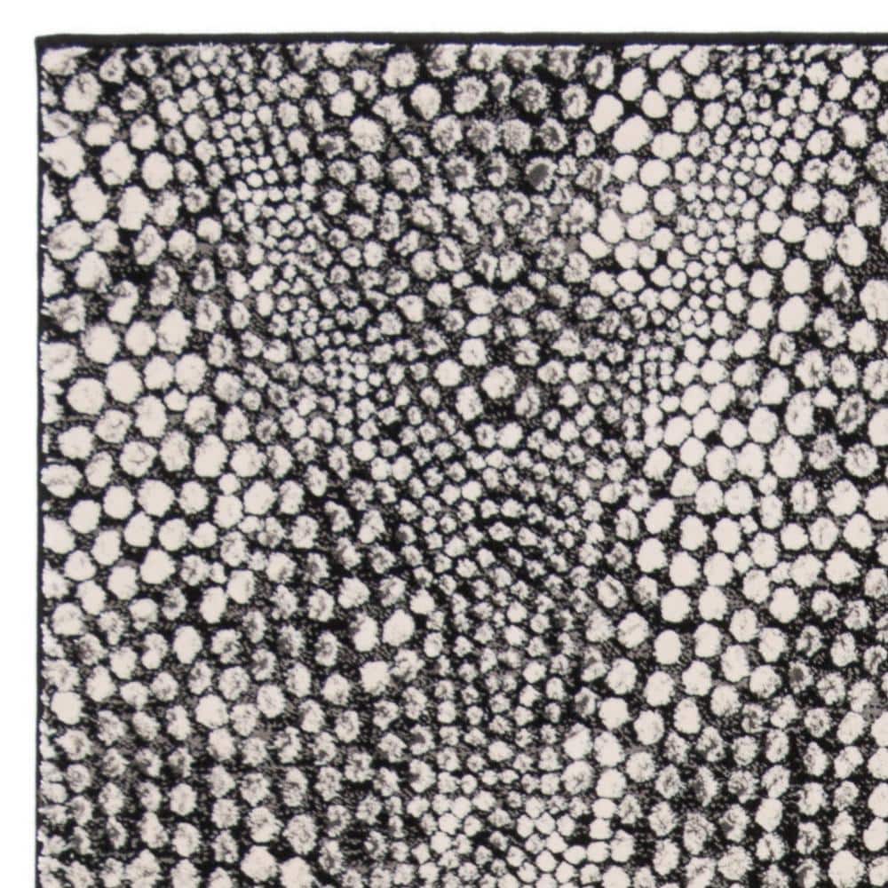 Reversible Abstract Synthetic 9' x 12' Rug in Gray