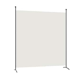 Single Panel Room Divider Privacy Partition Screen for Office Home in White