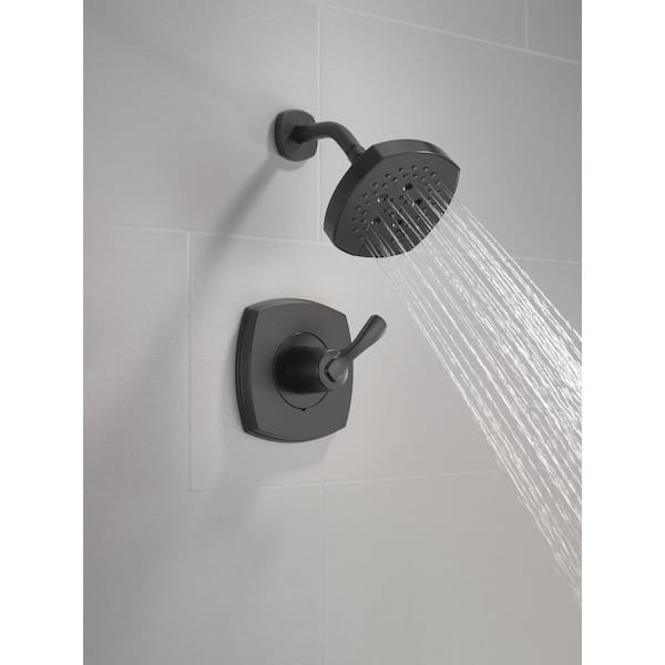 Stryke 1-Handle Wall Mount 5-Spray Shower Faucet Trim Kit in Matte Black (Valve not Included)