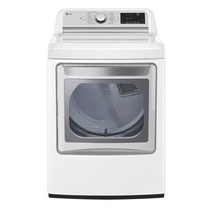7.3 cu. ft. Large Capacity Smart Vented Gas Dryer with Sensor Dry, EasyLoad Door and TurboSteam in White