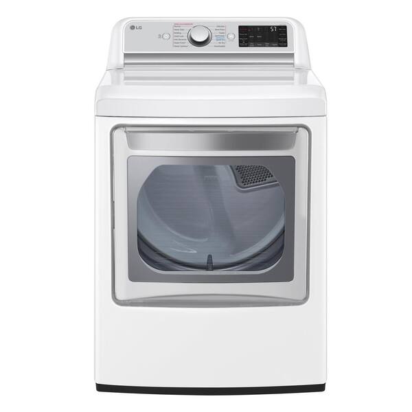 LG 7.3 cu. ft. Vented SMART Gas Dryer in White with Sensor Dry Technology,  TurboSteam and EasyLoad Door DLGX7901WE - The Home Depot