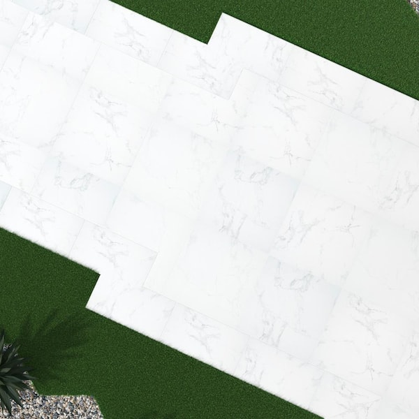 MSI Praia Carrara 2 cm. x 24 in. x 24 in. Matte Porcelain Stone Look Paver Tile (8 sq. ft./Case)