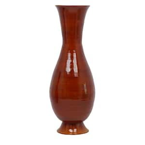 Tall Modern Decorative Floor Vase: Handmade, Natural Bamboo Finish, Contemporary Home Décor, Handcrafted Bamboo, Large