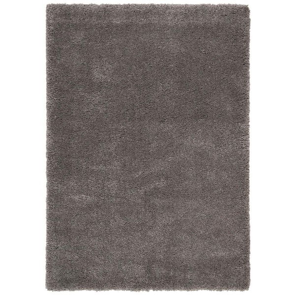SAFAVIEH Royal Shag Dark Gray 4 ft. x 6 ft. Solid Area Rug