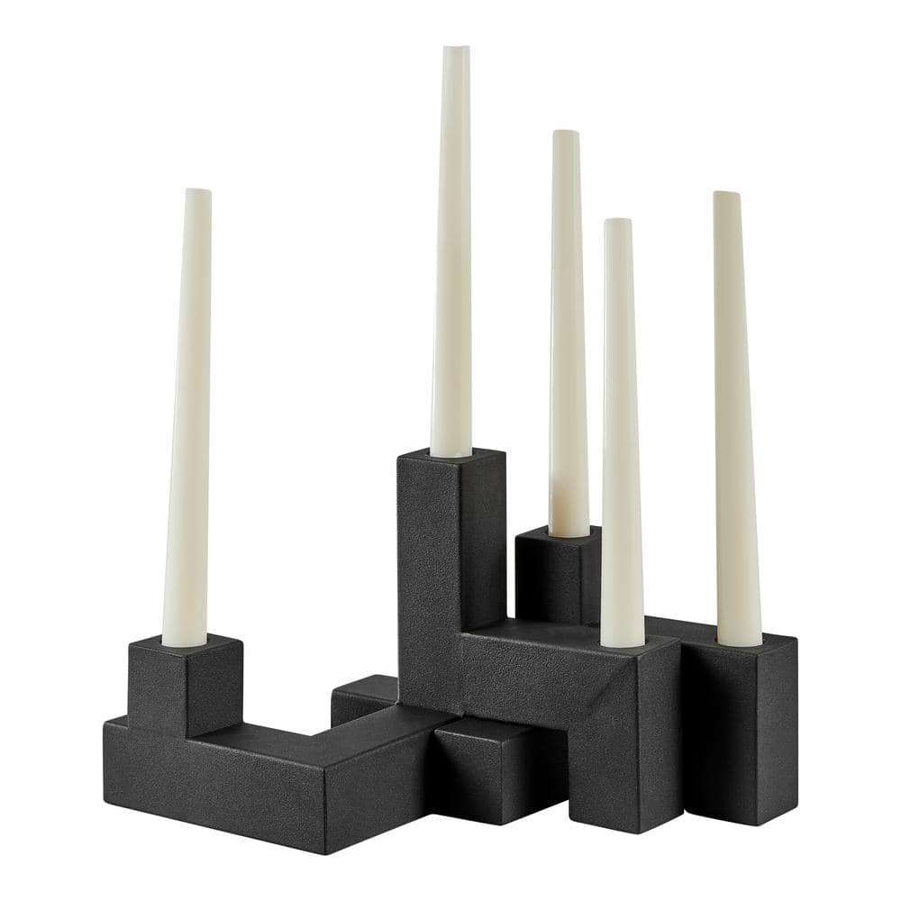 Dyna-Living Candle Holders 3pcs Black Metal Candle Holder for Taper Candles  Candlestick Holders Classical Candelabra for Church, Wedding, Party