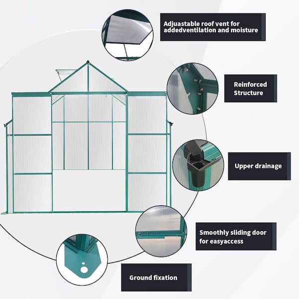 Storhaus 94 in. W x 73 in. D x 89 in. H Double-Door Polycarbonate