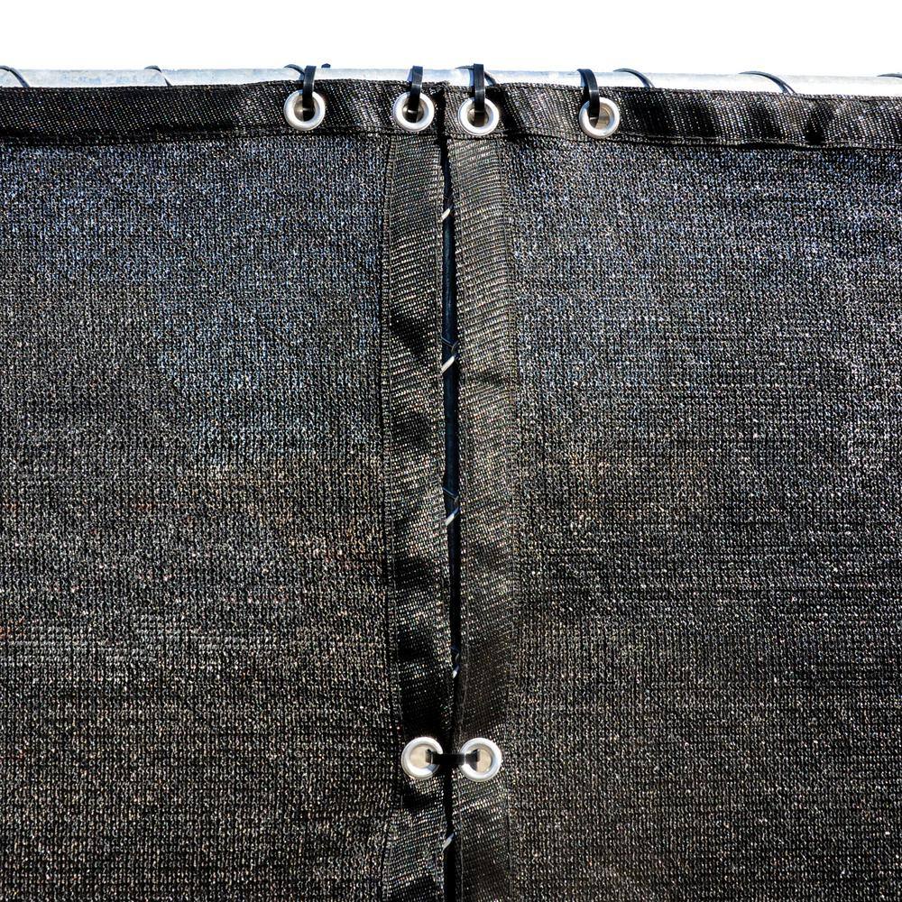Black Polyethylene Privacy Fence Screen with Reinforced Grommets