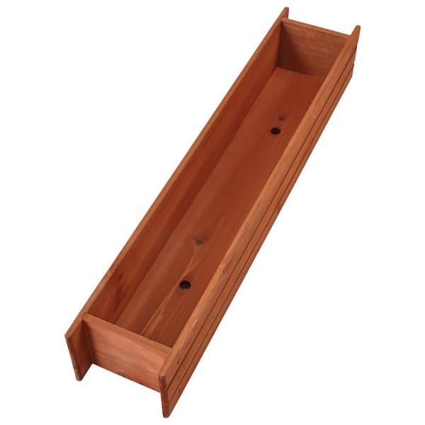 36 In X 6 In Wood Window Box Planter 515464 The Home Depot