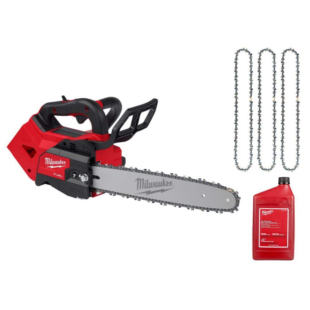 M18 FUEL 14 in. 18V Brushless Cordless Battery Top Handle Chainsaw w/ 14 in. Chainsaw Chain (3 Pack), Bar & Chain Oil price history on PriceWatchPro