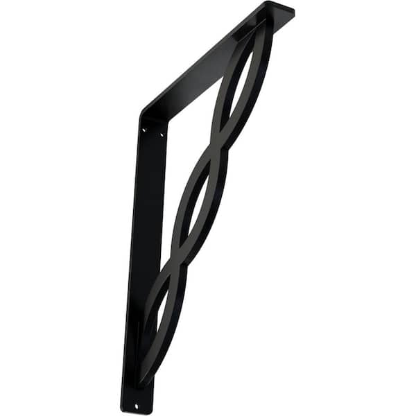 Ekena Millwork 1-1/2 in. x 12 in. x 10 in. Wrought Iron Single Center Brace Loera Bracket
