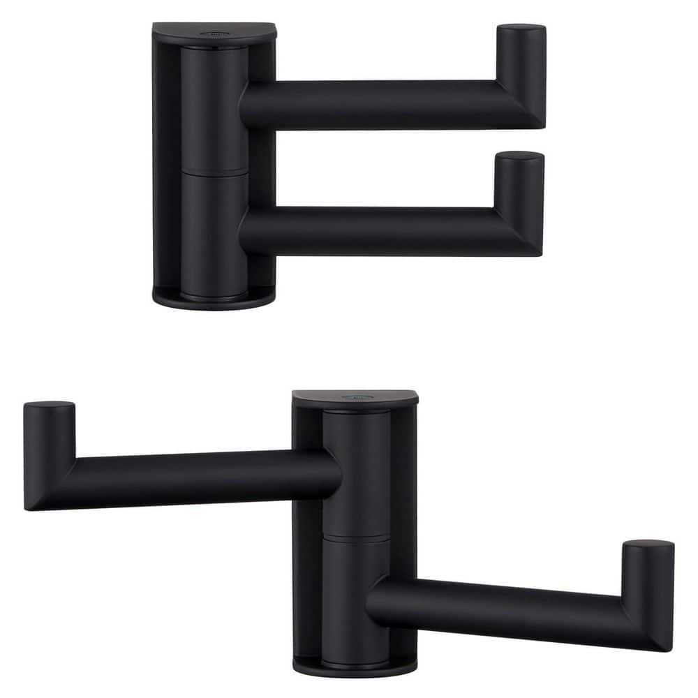 2 Pack Swivel Double Towel Hook in Matte Black 304 Stainless Steel Wall Mounted for Bathroom Bedroom Kitchen Decor price history on PriceWatchPro