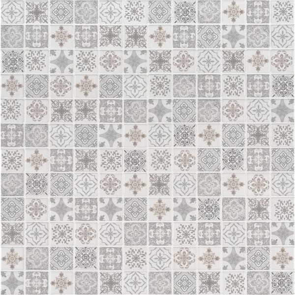 MSI Encaustic Anya 11.81 in. x 11.81 in. Glossy Porcelain Patterned Look Wall Tile (14.55 sq. ft./Case)