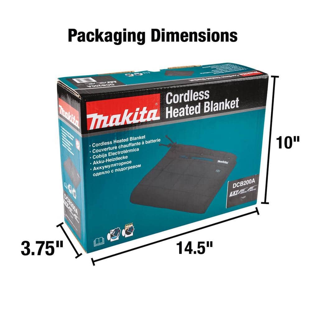 Black Polyester Hooded Heated Blanket with 3 Heat Settings