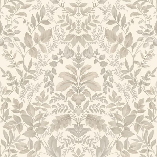 HOLDEN Leaf Damask Beige Non-Pasted Wallpaper (Covers 56 sq. ft.)