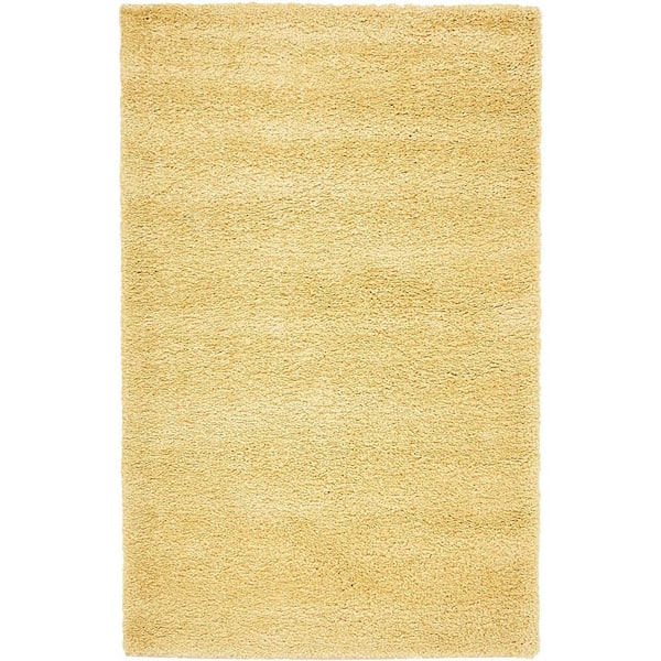Unique Loom Solo Calabasas Yellow 3' 3 x 5' 3 Area Rug