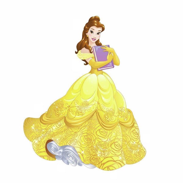 Stickers Repositionnable Disney Princesses Cendrillon, Belle