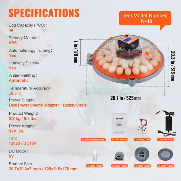 Incubator Warehouse Digital Egg Scale - Accurate Humidity Measurement and Egg Sizing