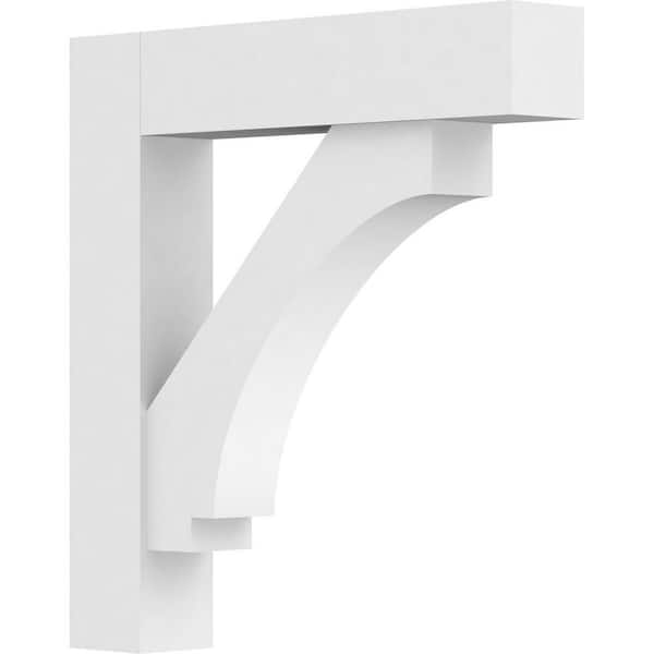 Ekena Millwork Standard Imperial 3 in. W x 18 in. H x 18 in. D Signature Urethane Polyurethane Bracket With Block Ends
