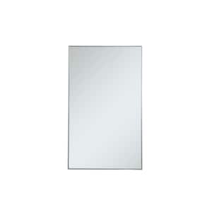 Timeless Home 36 in. W x 60 in. H x Contemporary Metal Framed Rectangle Silver Mirror