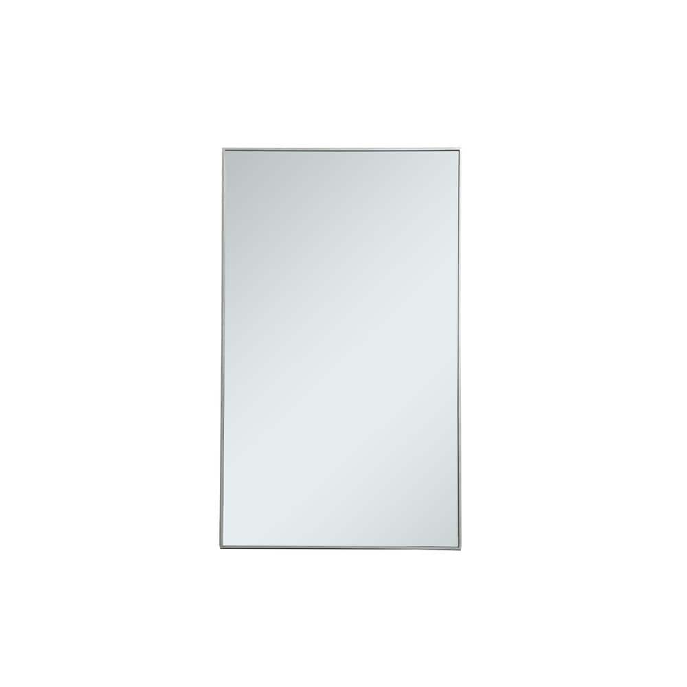 Large Rectangle Silver Modern Mirror (60 in. H x 36 in. W ...